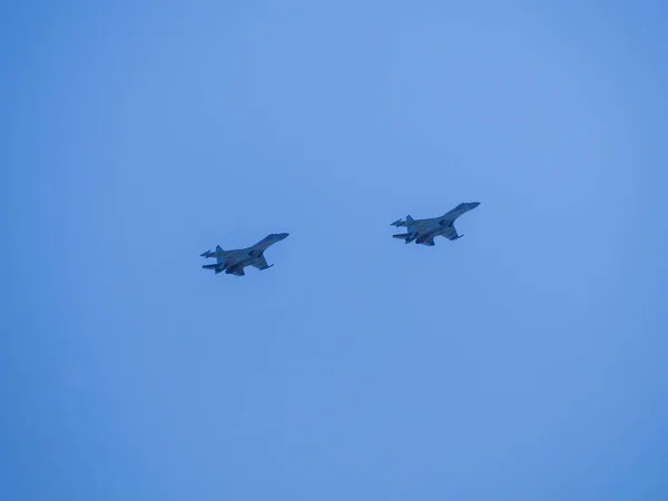 Rusia San Petersburgo Junio 2020 Avión Militar Ruso Fuerza Aérea — Foto de Stock