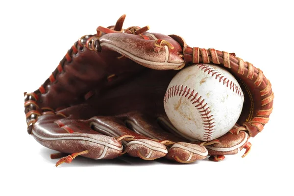 Gant et balle de baseball — Photo