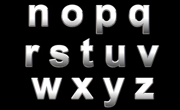 Chrome Alphabet — Stock Photo, Image