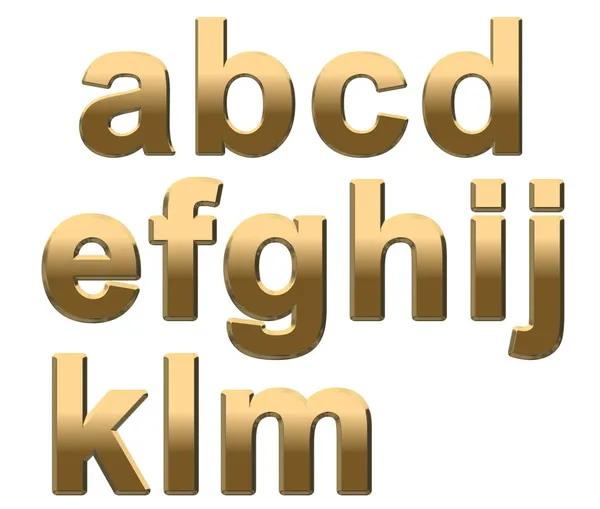 Gold Letters a - m — Stock Photo, Image