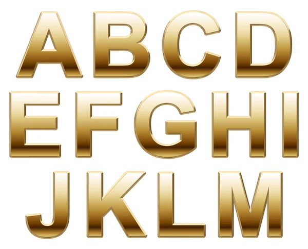Шинные золотые буквы на белом — стоковое фото