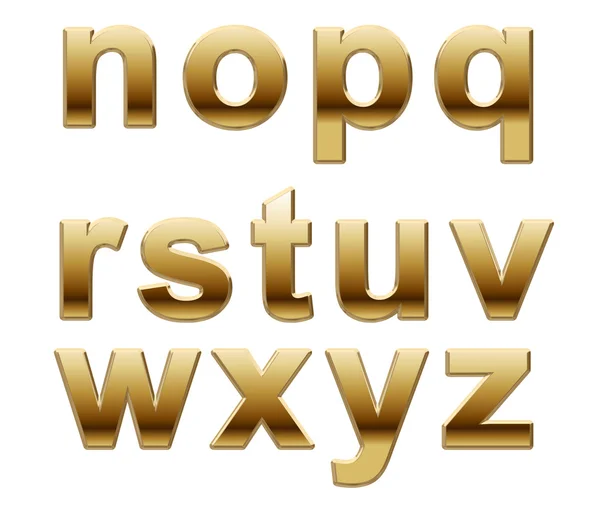 Letras de oro brillante en blanco — Foto de Stock