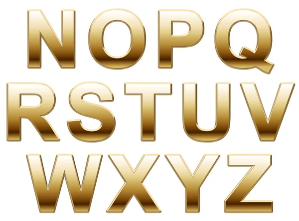 Letras de oro brillante en blanco — Foto de Stock