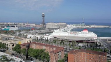 Barcelona'da teleferik.