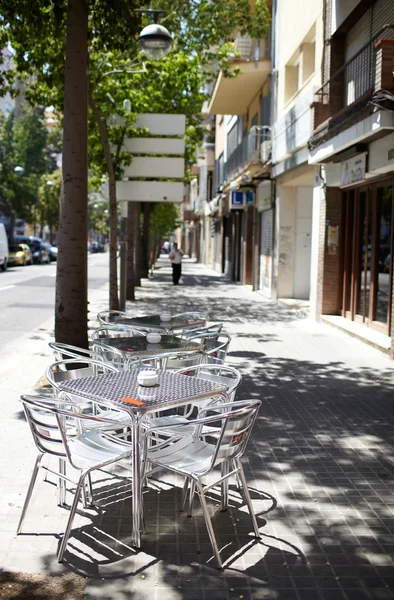 Empty street cafe — Stock Photo, Image