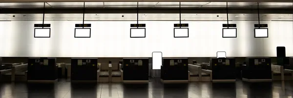 Empty airport check-ins — Stock Photo, Image