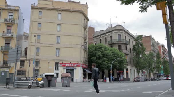 Barselona şehir hayatı — Stok video