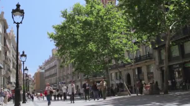 Drukke straat timelapse — Stockvideo