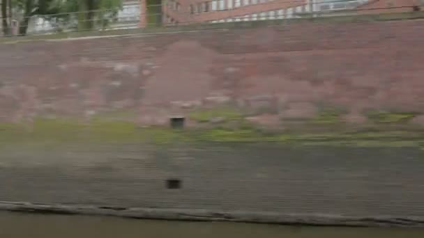 Uitzicht op de rivier. Hamburg — Stockvideo