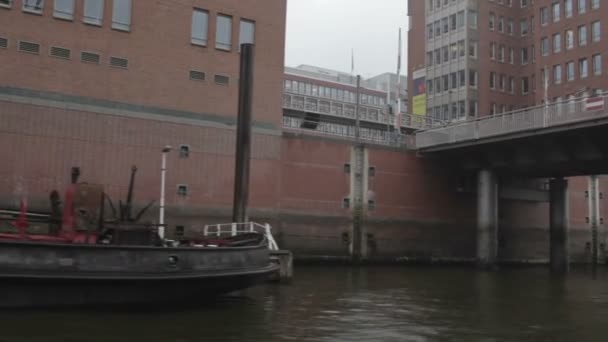 Pohled na řeku. Hamburk — Stock video