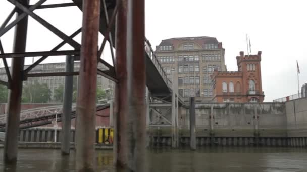 Vista al río. hamburgo — Vídeos de Stock