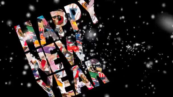 Nieuwe jaar 2012, beweging kaart — Stockvideo