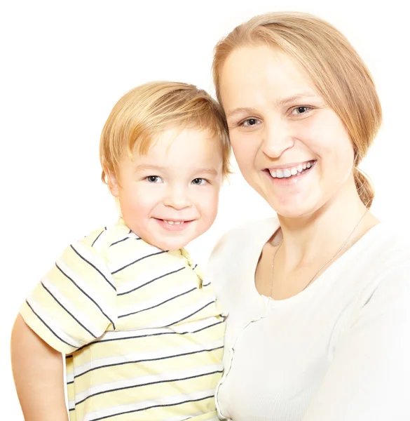 Happy young mother with her son. — Stock Photo, Image