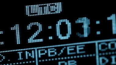 zaman kodu vcr üzerinde çalışıyor. Pan çekim