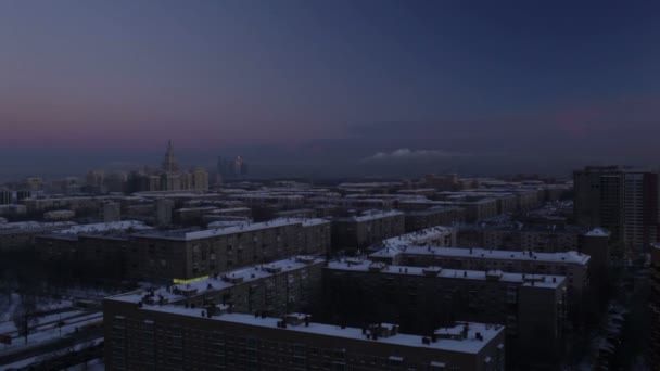 Sunrise over the city. Timelapse — Stock Video