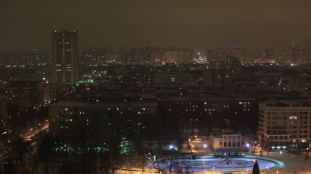 Проміжок часу нічного шосе міста — стокове відео