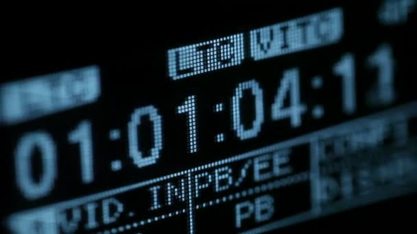 Esecuzione timecode sul vcr — Video Stock