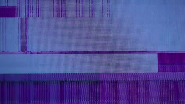 Abstract dark blue background - broken display. — Stock Video
