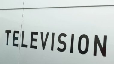 Uluslararası tv ekibi. Haberler van.