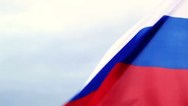 Російський прапор махав — стокове відео