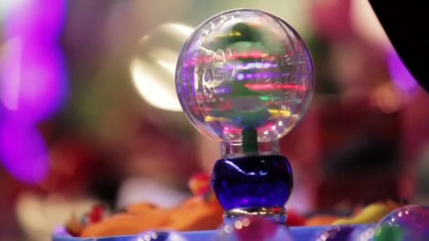 Light toy ball. Macro shot. — Stock Video