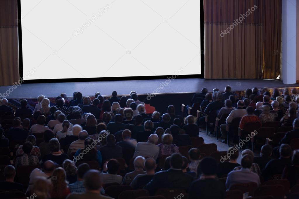 Audience watching cinema