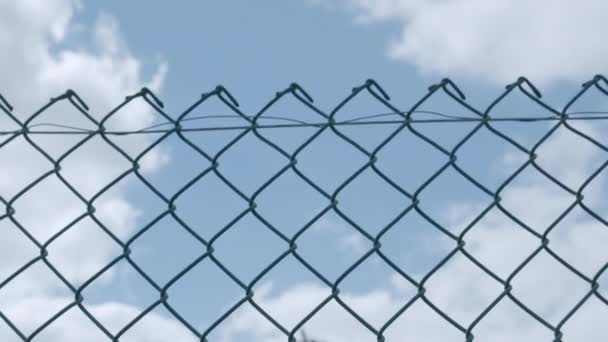 Airfield lattice fence — Stock Video