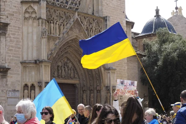 Protesten tegen de oorlog in Oekraïne — Stockfoto