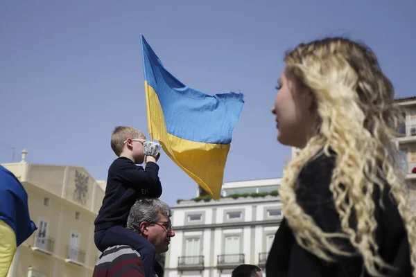 Protesty przeciwko wojnie na Ukrainie — Zdjęcie stockowe