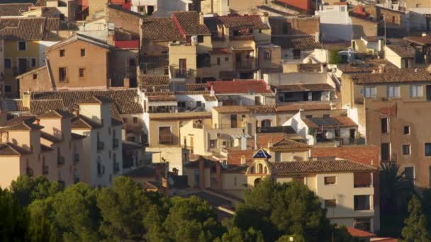 Many Old Houses Built Next Each Other Hill Residential Area — Vídeo de Stock