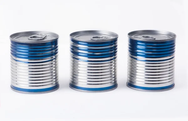 Three small cans — Stock Photo, Image