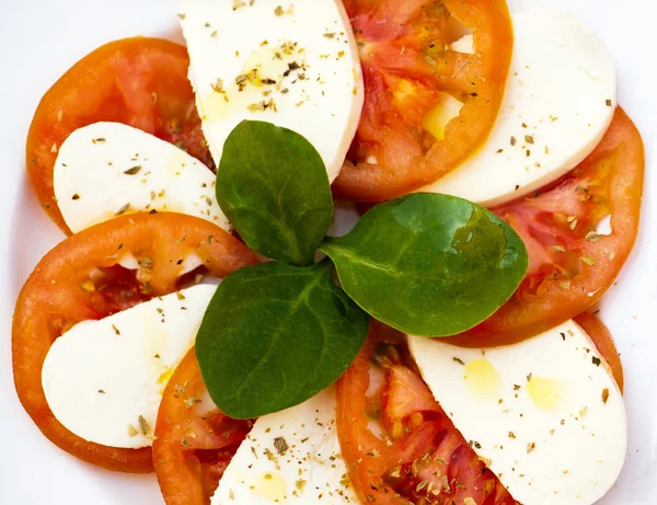 Tomaten und Mozzarella — Stockfoto