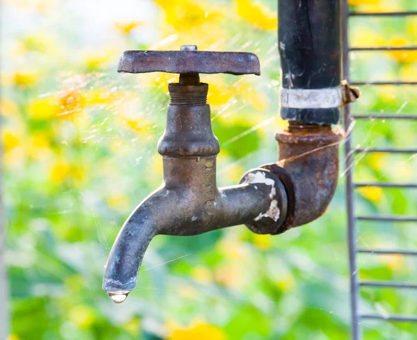 Agua del grifo oxidada — Foto de Stock