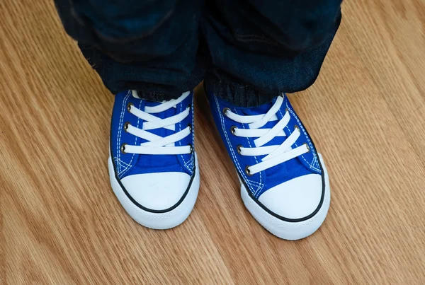 Blue sneakers — Stock Photo, Image