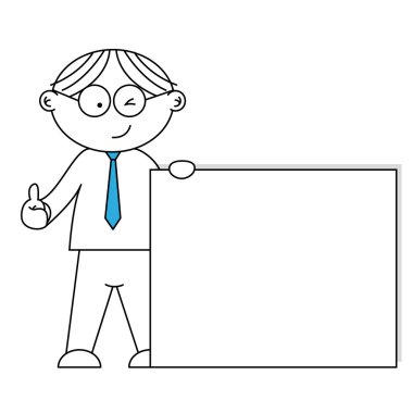 boş bir sayfa sunmak işadamı