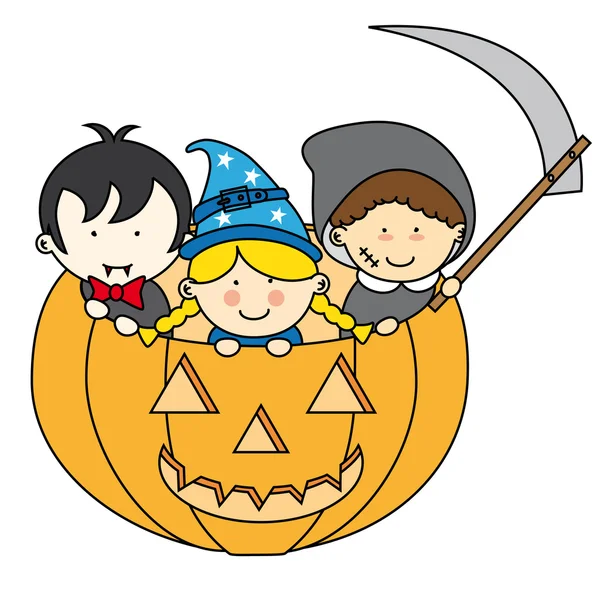 Carte de dessin animé Halloween — Image vectorielle