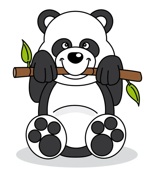 Panda comiendo — Vector de stock
