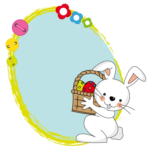 Easter bunny with a framework — Stock Vector