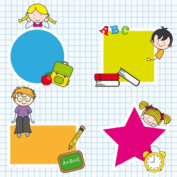 Education and school icon set — Stock Vector