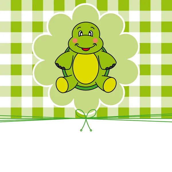 Animal card.turtle — Stock Vector