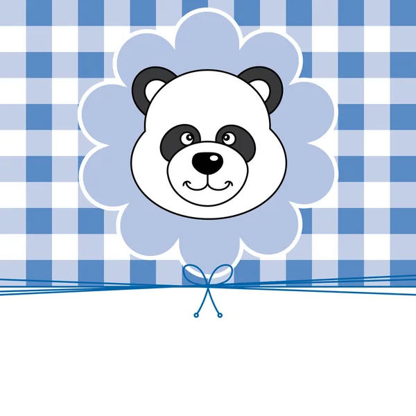 Zvířecí karta. Panda — Stockový vektor