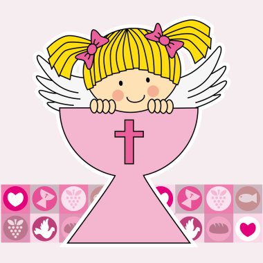 Angel in the holy grail clipart