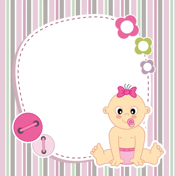 Baby girl card — Stock Vector