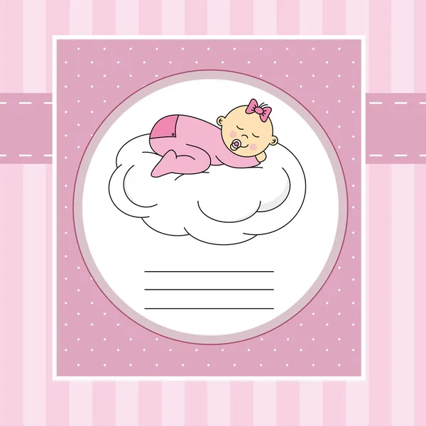 Bebé durmiendo en una nube — Vector de stock