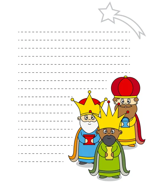 Lettre aux Trois Rois — Image vectorielle