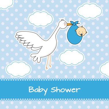 Erkek bebek duyuru kartı.