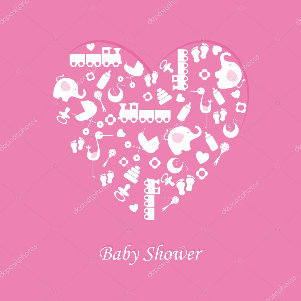 Carte De Naissance Bebe Fille Image Vectorielle Par Sbego C Illustration
