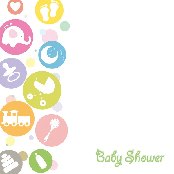 Carte de naissance bébé — Image vectorielle