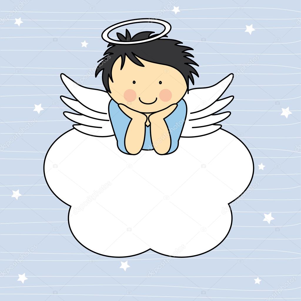 Angel wings on a cloud