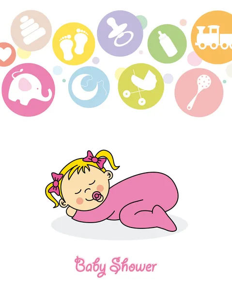 Bebé durmiendo — Vector de stock